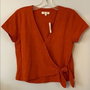 Madewell texture & thread wrap top